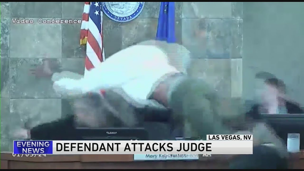 Defendant faces new charges after attacking a Nevada judge in court ...