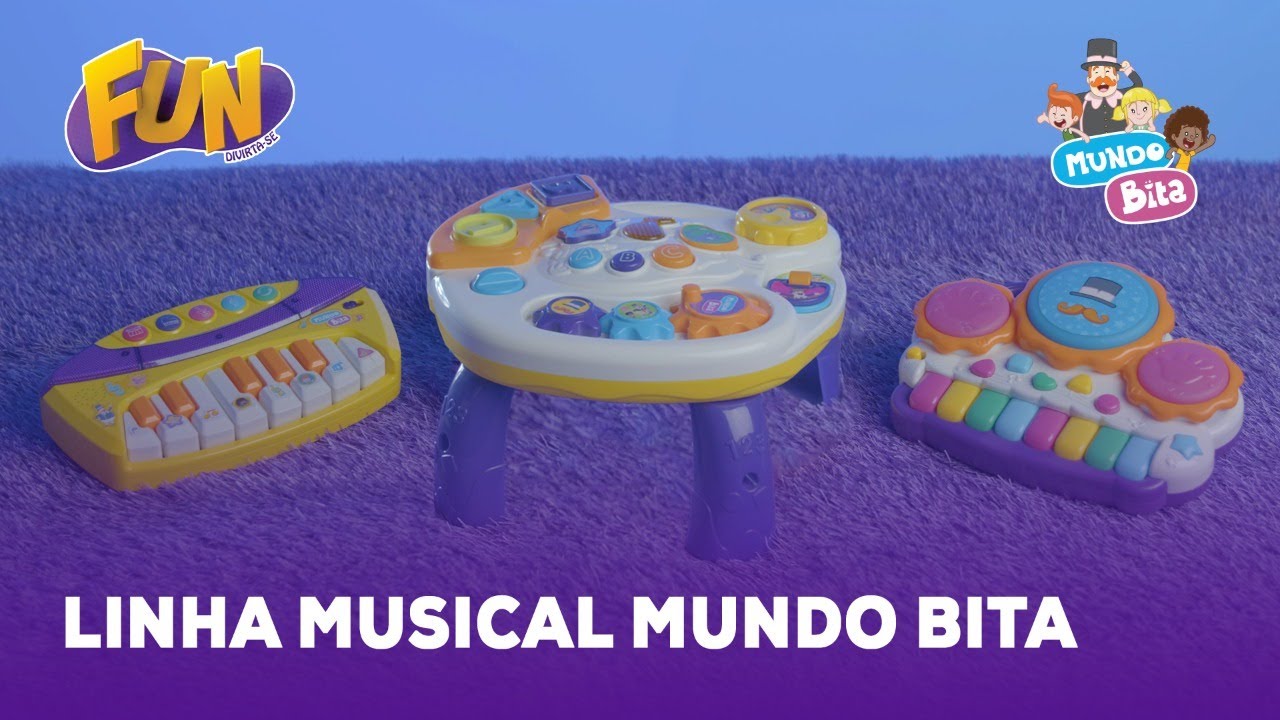 Pianinho Infantil Fun Musical E Percussão Mundo Bita