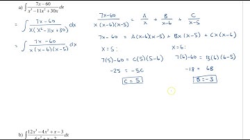 Calculus 12 - Sec 7.4 Integration of Rational Functions by Partial Fractions Part 2