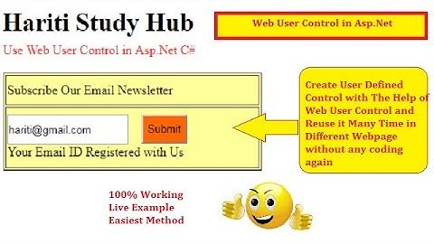 Web User Control For User Defined Controls in Asp.Net C# | Hindi | Free Learn Online Classes
