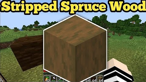 How to Get Stripped Spruce Wood in Minecraft (stripped 6 sided bark block)