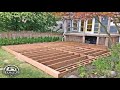 How to build a ground-level patio deck