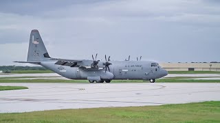 C-130 landing at Andersen AFB for Operation Christmas Drop
