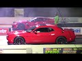 Hellcat challenger vs c7 z06 corvette 14 mile drag racing