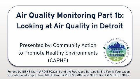 Air Quality Monitoring Part 1b: Looking at Air Quality in Detroit