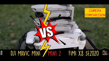 DJI MAVIC MINI 1 vs MINI 2 vs FIMI X8 SE 2020 - CAMERA COMPARISON TEST VIDEO 4K e FOTO RAW