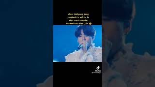 When Taehyung sang Jungkook's adlib in the Truth Untold harmonized with Jin |TIKTOK WORLD #ccto