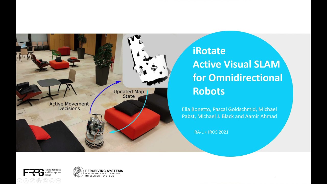 iRotate: Active Visual SLAM for Omnidirectional Robots