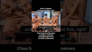 Jimin & Jungkook on Choo Sung Hoon's show