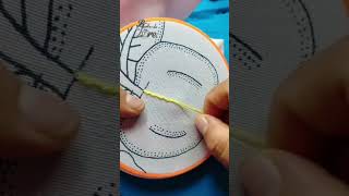 INICIO - Puntada V - Punto atrás #puntoatras #tutorial #frutas #ArtisticExpression #art #handmade