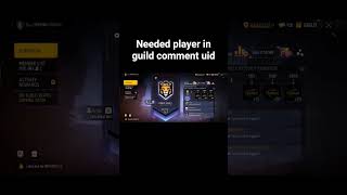 needed player for play guild war or guild bot coment uid I will request you to join guild #freefire