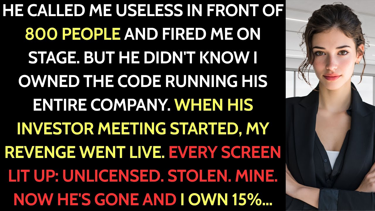 CEO Shouted "Useless!" In All-Hands; He fired Me On Stage, So I…