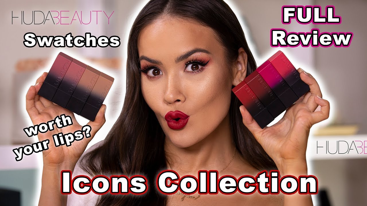 NEW HUDA BEAUTY POWER BULLET LIPSTICKS ICONS COLLECTION FULL REVIEW