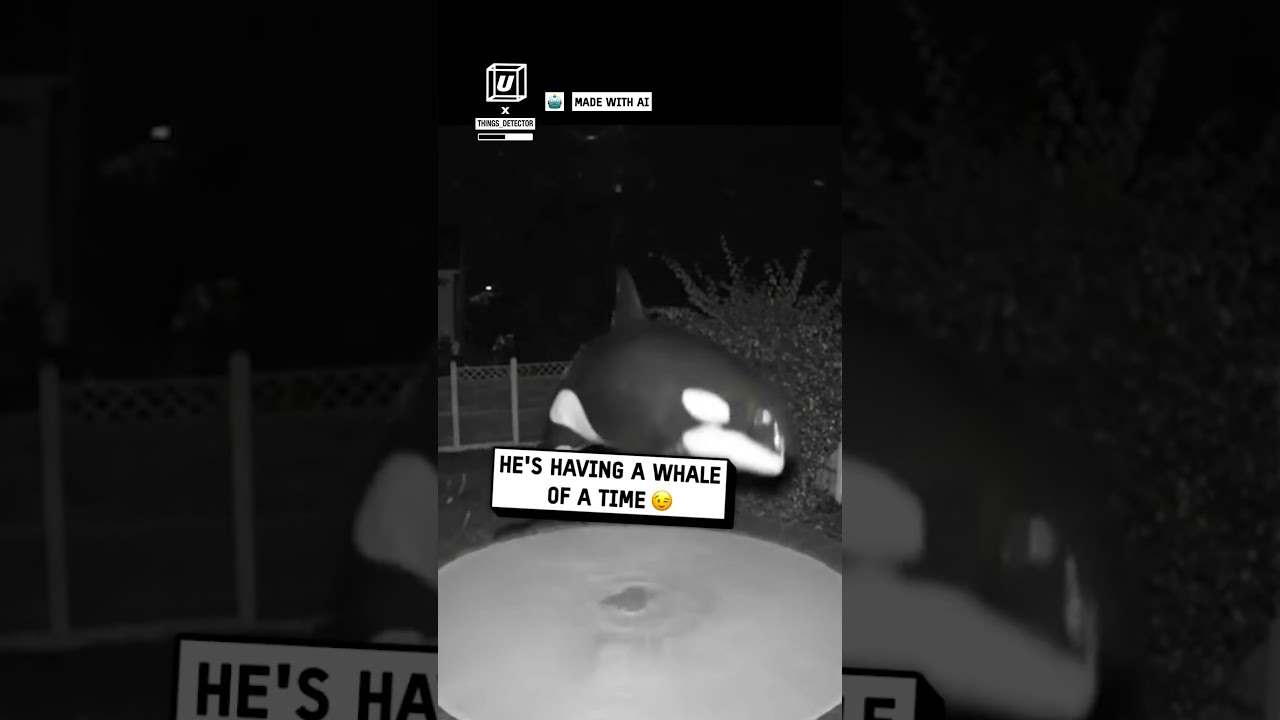 Animals sneak into yard for trampoline 🦏😲🦒                         🎥: TikTok / things_detector