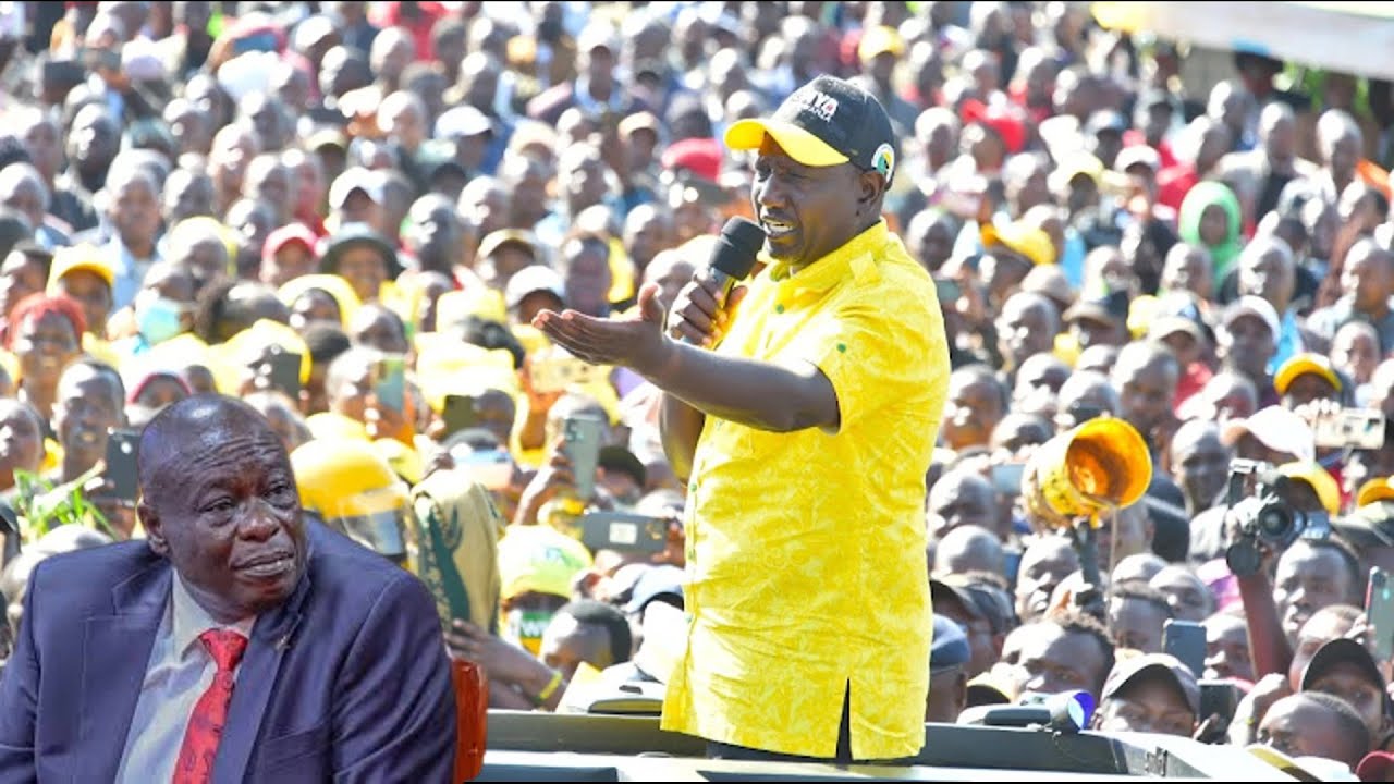 RUTO KICK OFF HIS CAMPAIGNS IN NYERI GACHAGUA'S BEDROOM MAKING HIS UDA PARTY POPULAR IN MT KENYA!!