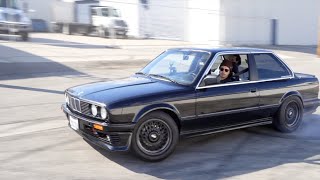 S52 BMW E30 Drifting and Donuts