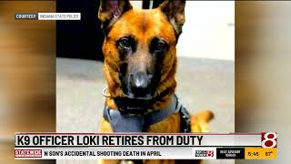 Indiana State Police K-9 Officer Loki retires from duty