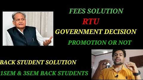 RTU EXAM UPDATE. GOVERNMENT DECISION FOR EXAM.1 SEM 3SEM BACK EXAM UPDATE.# RTU big update # RTU