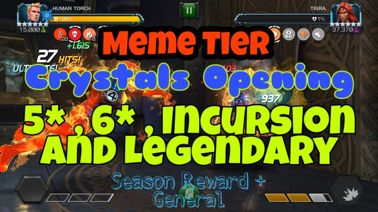 Crystals Opening Including Season Rewards , Mcoc YouTube