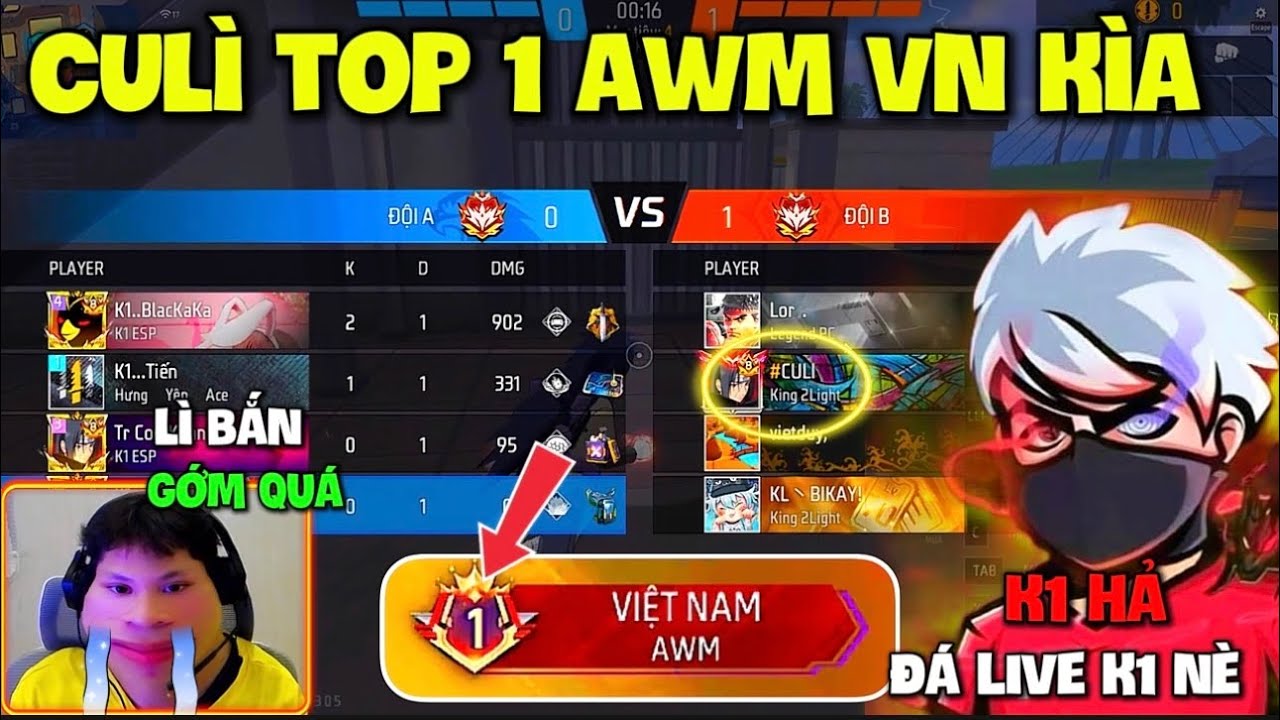 K1 Đối Đầu Gây Cấn “Với IDOL CULÌ ĐÁ LIVE TOP 1 AWM VIỆT NAM” Và Cái Kết Đắng ??? 