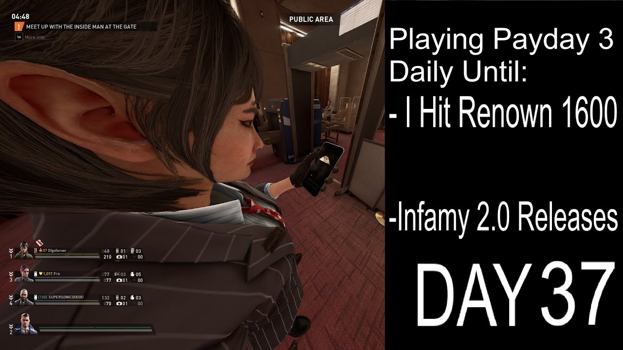 Playing Payday 3 Daily Until I Hit Renown 1600 Or Infamy 2.0 (Day 37)