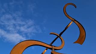 'Fluidity' Corten Rusted Kinetic Sculpture - Doddington Hall Sculpture Exhibition