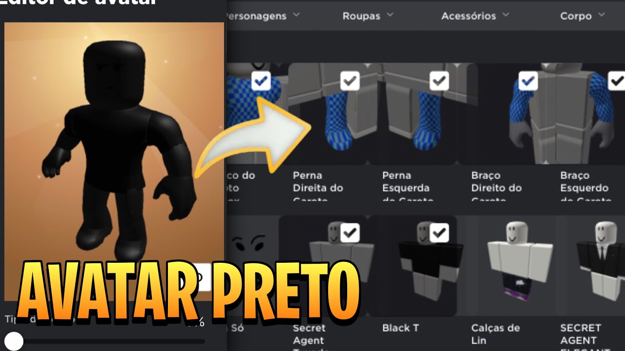 Avatar Roblox: personalize seu personagem com roupas e tons de pele