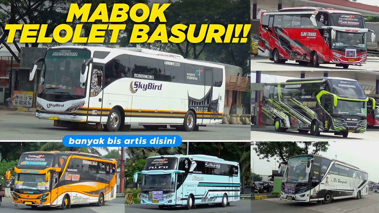 Hunting Bus Pariwisata di Rest Area KM 57 | Full Telolet Basuri