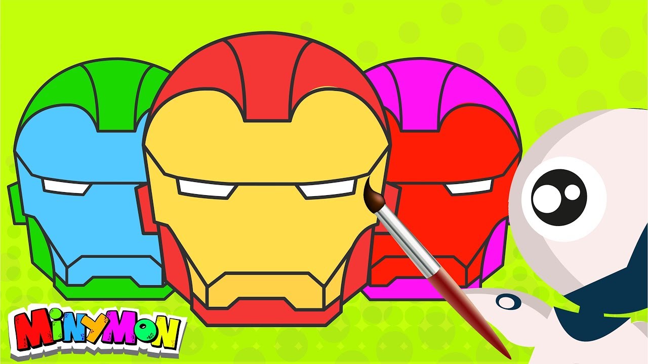 COLOR SWAP IRON MAN HELMET | Avengers Coloring Book - YouTube