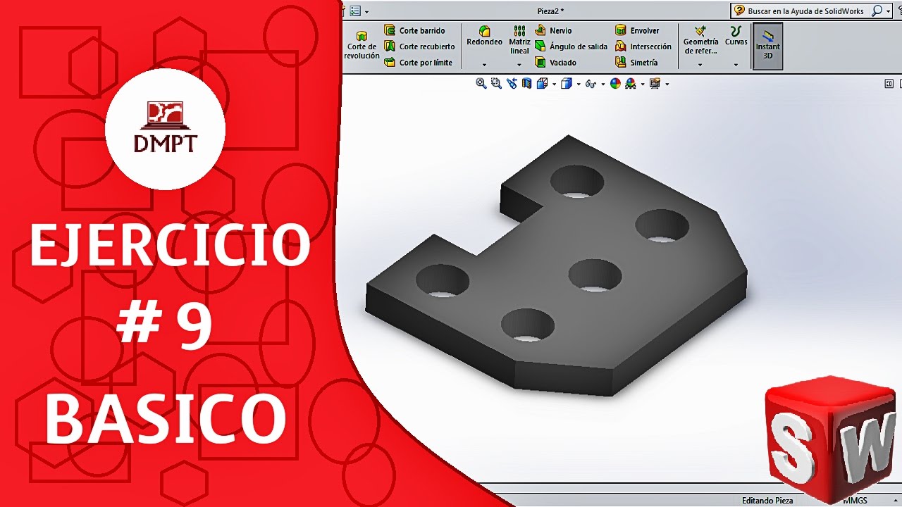 Ejercicio #9 en SOLIDWORKS para Principiantes 🔧 ¡Domina el Arte del ...