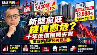 新盤愈旺　樓價愈危？發展商劈價搶閘　第四季樓市恐再尋底