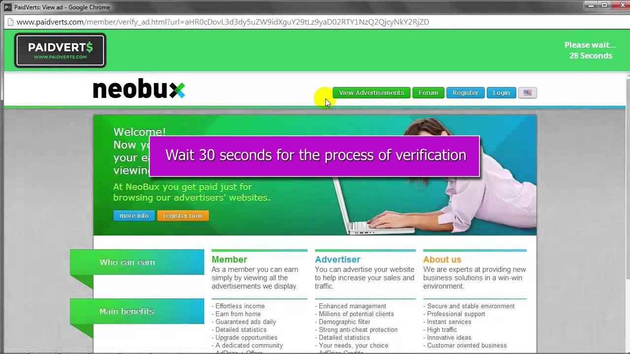 PaidVerts Full Guide, tutorial how to earn money Online! 20$ a day! No investment needed!