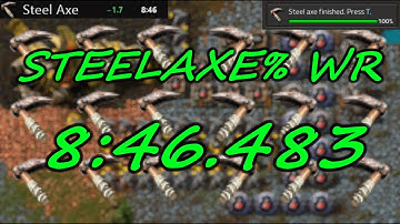 Factorio Steelaxe% Speedrun Former World Record 8:46.483