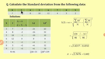 Standard Deviation - Discrete Series