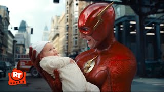 The Flash (2023) - Flash Saves the Babies Funny Scene | Movieclips Resimi