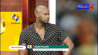 Watch Former Jamaican Sprinter Asafa Powell's Interview With Yaw Ampofo Ankrah On Max TV