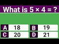 Easy Math Quiz to Warm Up Your Brain