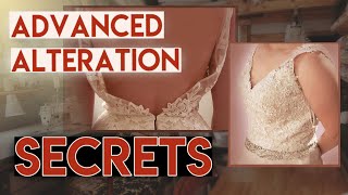 Don't Ruin it! How to Shorten the Waist of a Low, Open Back Wedding Gown | Bridal Gown Alterations