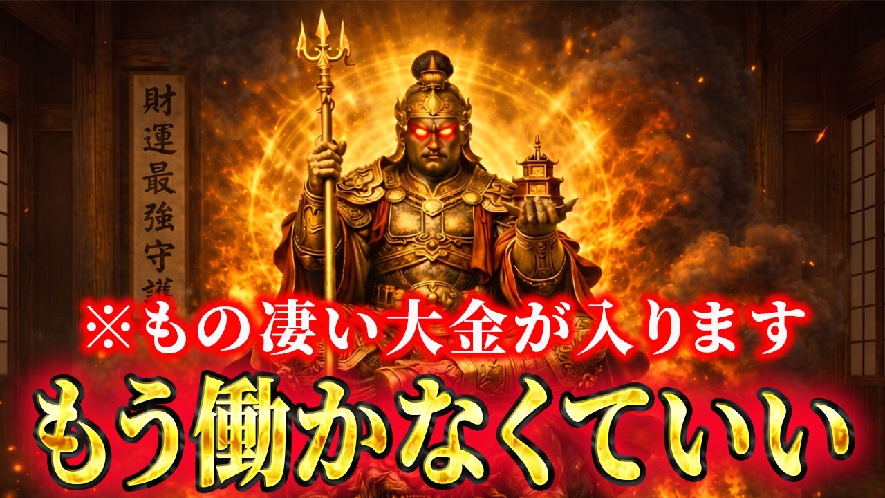 【5秒以内に見てください】この動画に出会えたあなたは超幸運です。貧乏生活が終了します【毘沙門天の金運波動】