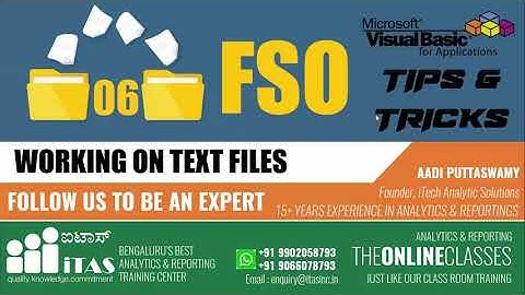 VBA TIPS AND TRICKS - ENGLISH | 06 FSO - WORKING ON TEXT FILES