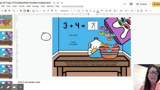 Doubles/Near Doubles Assignment - Google Slides Directions