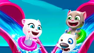 #2 СУПЕРГОРКА в Аквапаке говорящего Тома. My Talking Tom