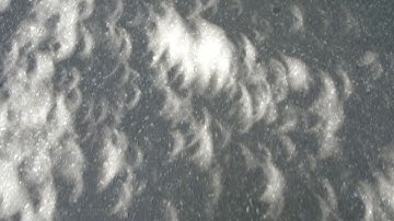 These are the crescent shaped shadows you see during a solar eclipse