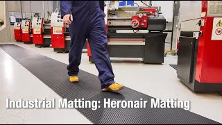 Heronair Industrial Matting, a certified slip-resistant mat with exceptional drainage, proves to be a highly versatile flooring solution suitable for a wide range of environments and industries. Crafted from non-porous PVC, this mat features an open grid and etched pattern, rendering it impervious to fluids while effectively dispersing liquids and debris. 

Hollow cushioned surface for comfort
Great for marine compartments and marine applications
Contours to uneven surfaces
Certified slip resistant
Effective liquid drainage
Chemical, oil and acid resistant
Indoor or outdoor use
Simple to install

Shop these products:
https://www.greatmats.com/industrial-matting-rolls/heronair-economical-industrial-matting-2x33ft.php
https://www.greatmats.com/industrial-matting-rolls/heronair-economical-industrial-matting-3x33ft.php
https://www.greatmats.com/industrial-matting-rolls/heronair-economical-industrial-matting-4x33ft.php 

#floormats #matting #industrialflooring #industrial 

Call Us 877-822-6622 or visit Greatmats.com for all your specialty flooring needs!