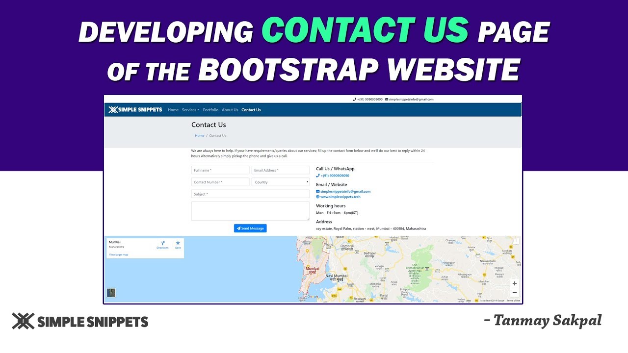 bootstrap-tutorial-bootstrap-in-html-bootstrap-contact-us-page-design-part-18-youtube