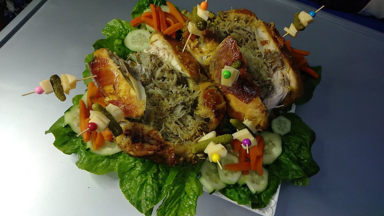 دجاج مشوي في الفرن  إدماااان فتي بحشو لذيذ جدااا بكل أسرار نجاحه