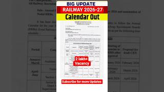 RRB NTPC 2026-27 CALENDAR OUT , REB EXAM CALENDAR 2026-27