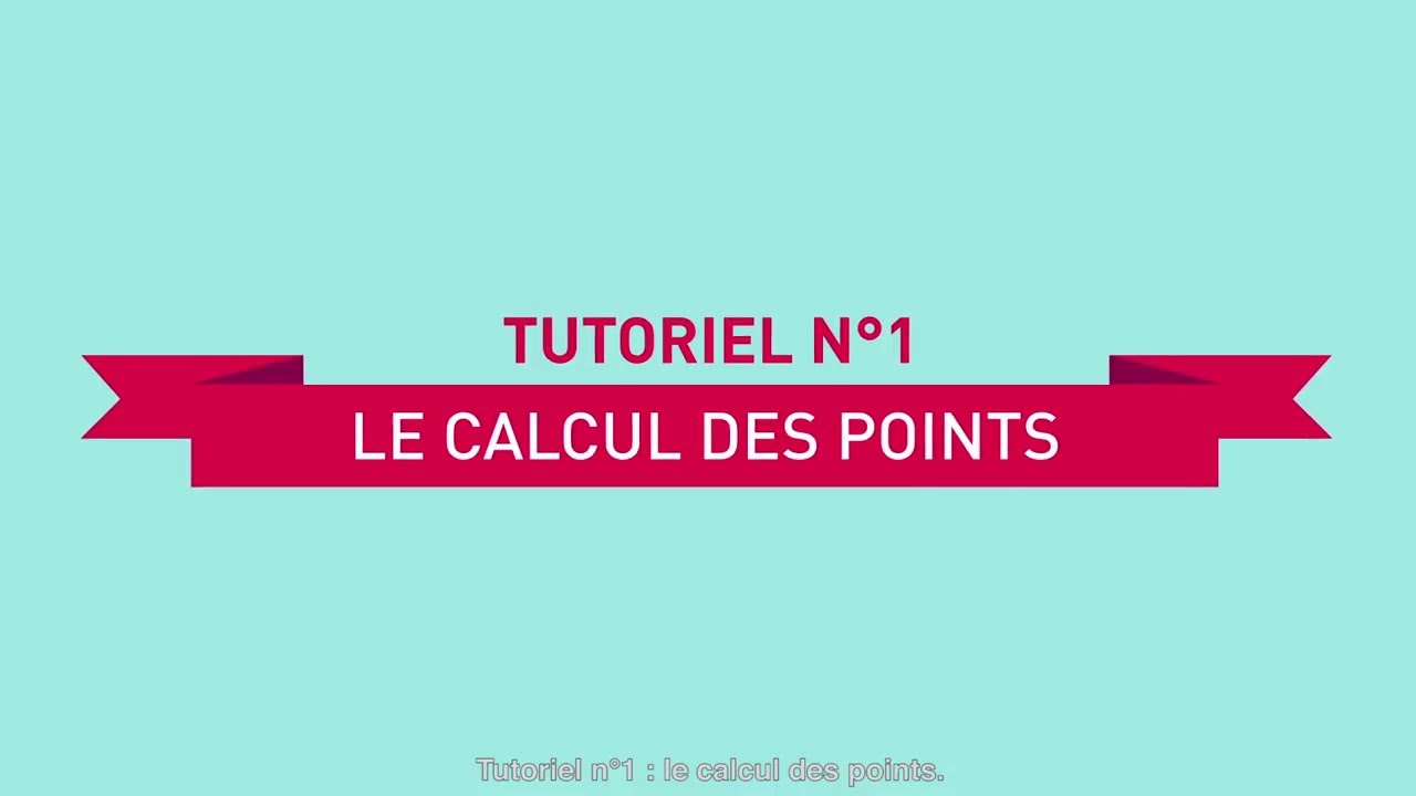 Tutoriel "bénéficiaires"  n°1 : le calcul des points