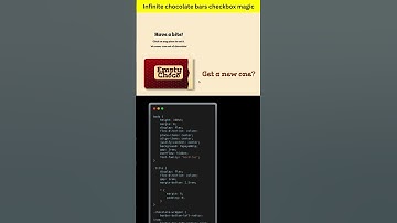 Infinite Chocolate Bars Checkbox Magic | Whimsical UI with HTML, CSS & JavaScript #coding