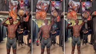 Israel Adesanya left the arena in style 🥶